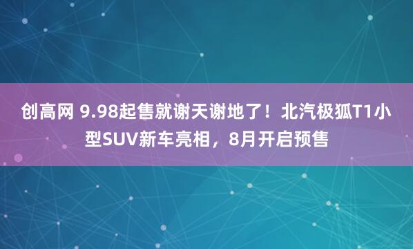 创高网 9.98起售就谢天谢地了！北汽极狐T1小型SUV新车亮相，8月开启预售