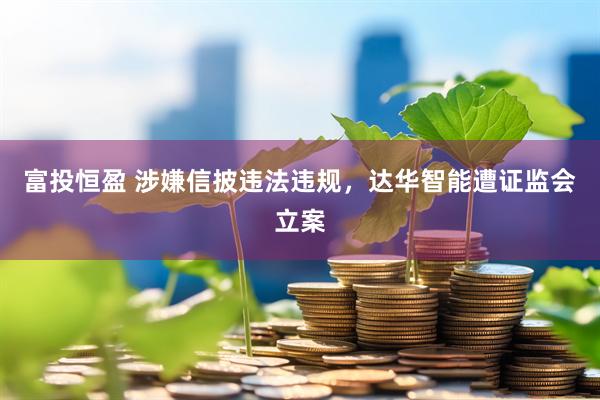 富投恒盈 涉嫌信披违法违规，达华智能遭证监会立案