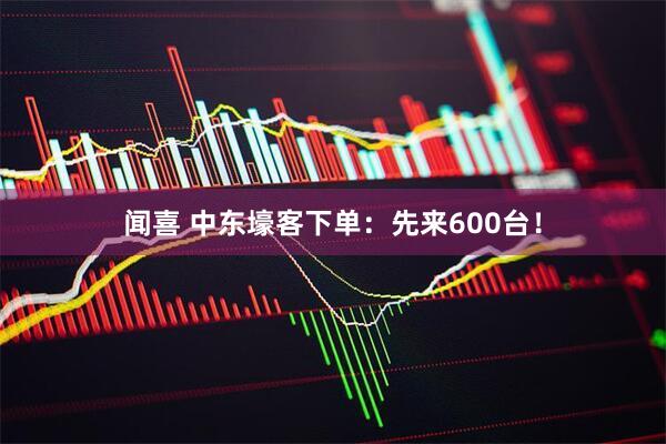 闻喜 中东壕客下单：先来600台！