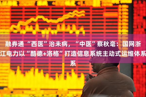 融券通 “西医”治未病，“中医”察秋毫：国网浙江电力以“酷德+洛格”打造信息系统主动式运维体系
